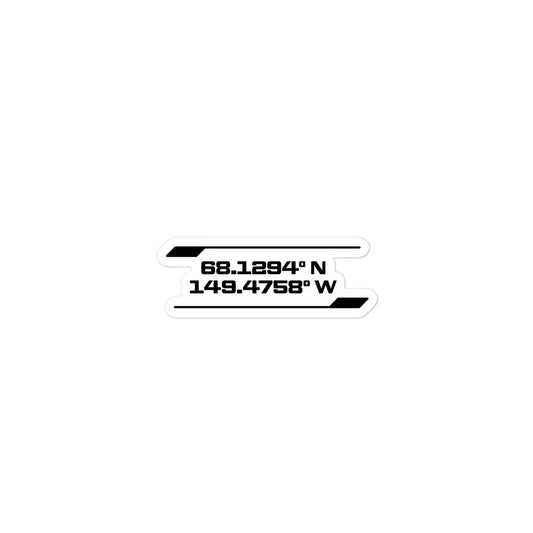 Atigun Pass Coordinate Stickers