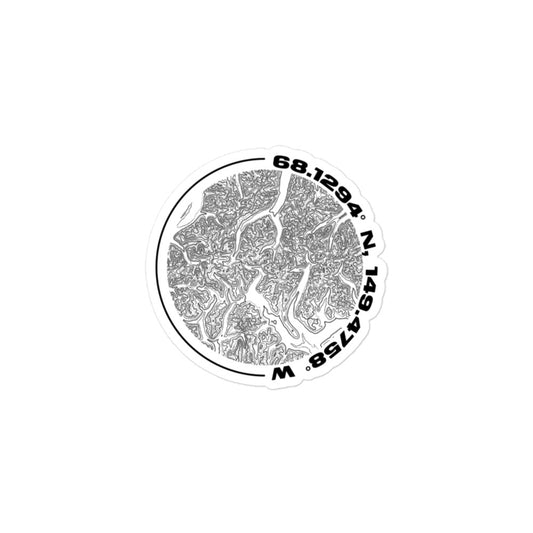 Atigun Pass Sticker (circle Design)